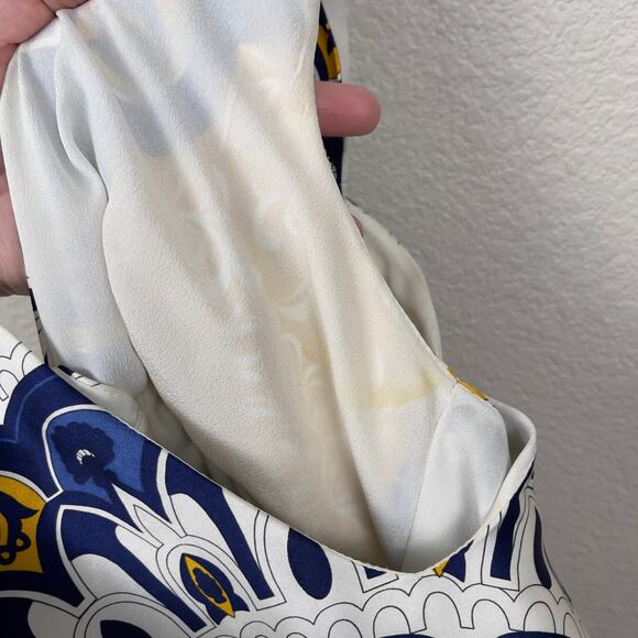 Isabel Marant Silk Mandala Dress Blue Yellow Size 4 Knee Length Eclectic Boho - Picture 7 of 13